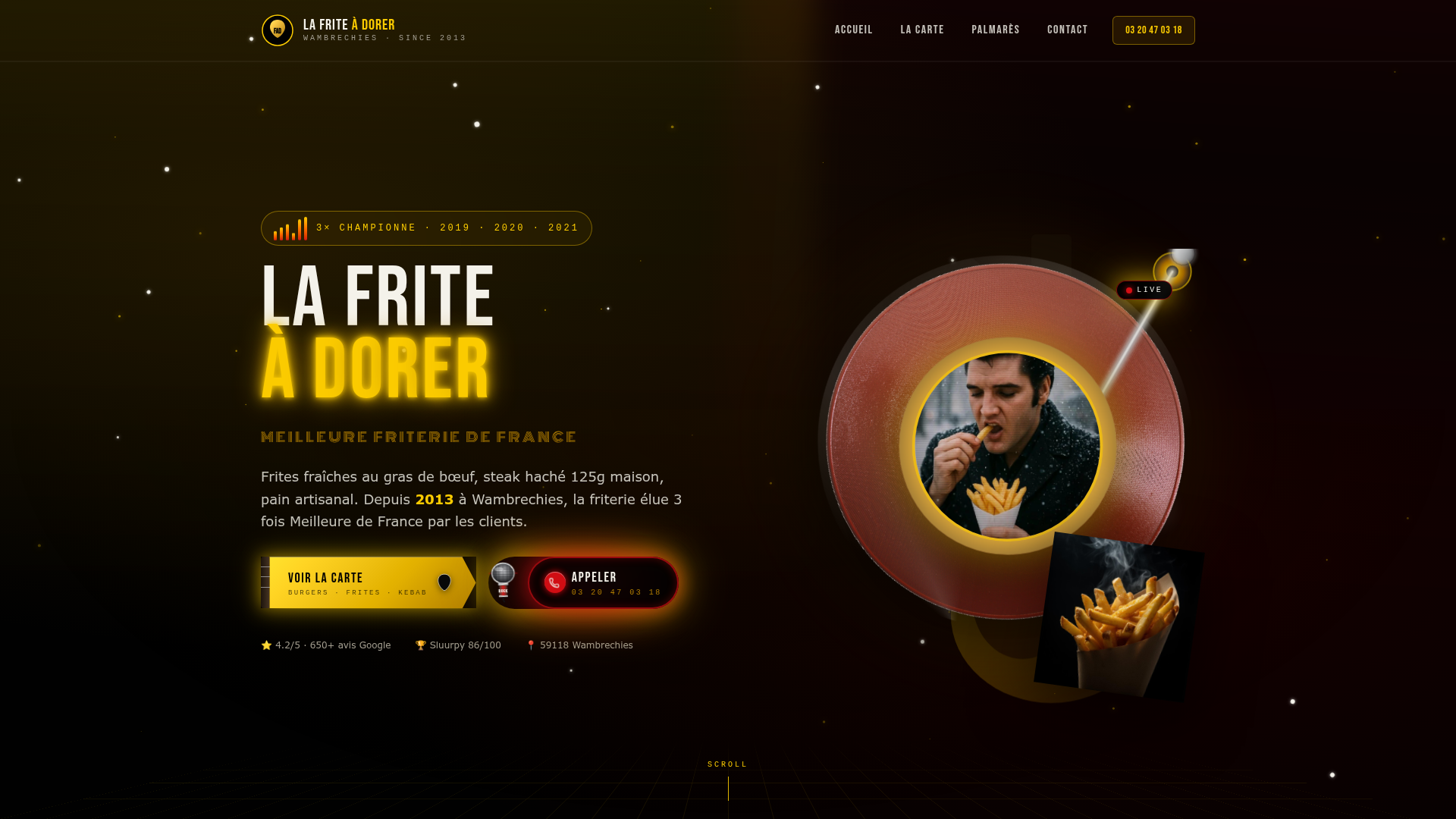 Aperçu du site La Frite à Dorer