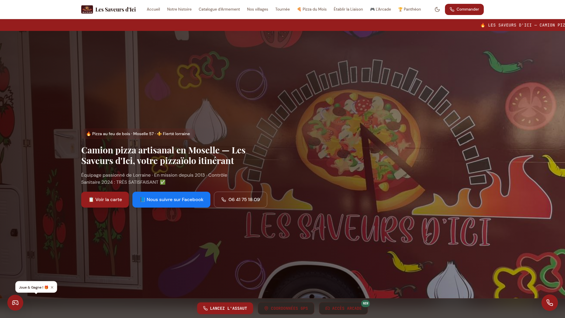 Aperçu du site Les Saveurs d'Ici